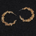 Trendy Rose Flower Semicircle Earrings for Women