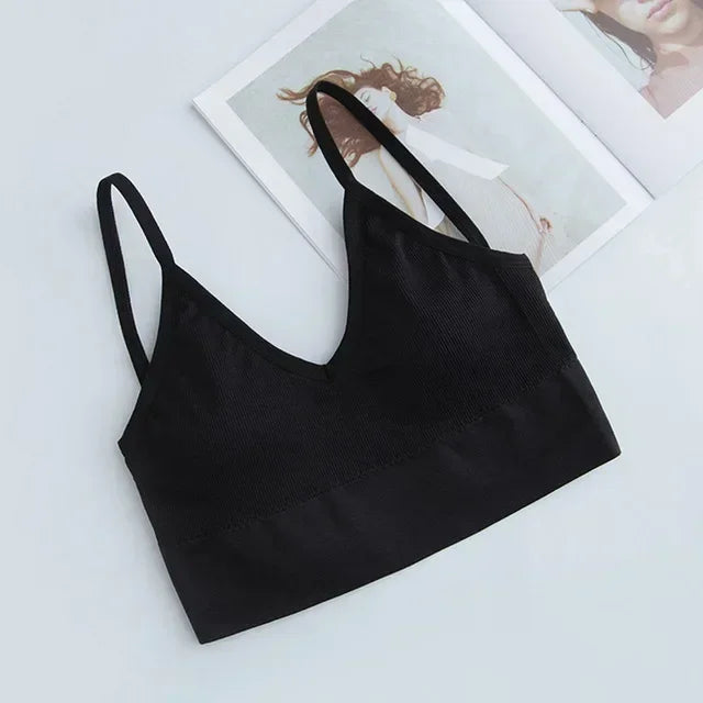 Women’s Cross Strap Push Up Sports Bra – Breathable Gym Crop Top