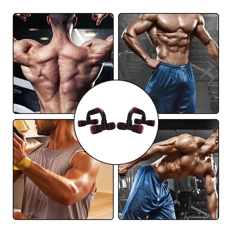 U-Shaped Push-Up Bars with Foam Grip (Home Gym Muscle Training)
