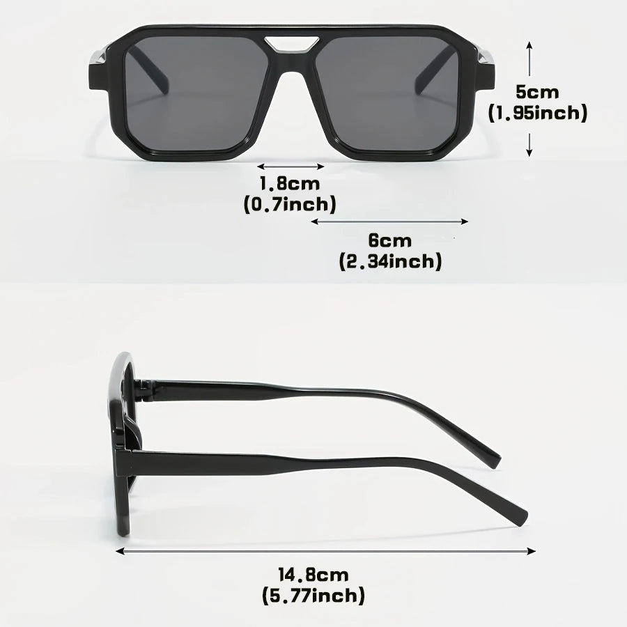 1pc Unisex Square Retro Sunglasses
