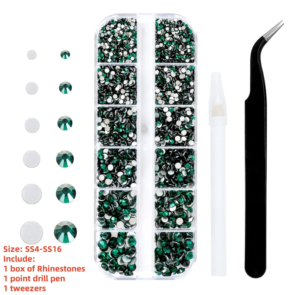 12Gird 3D Glass Crystal Nail Art