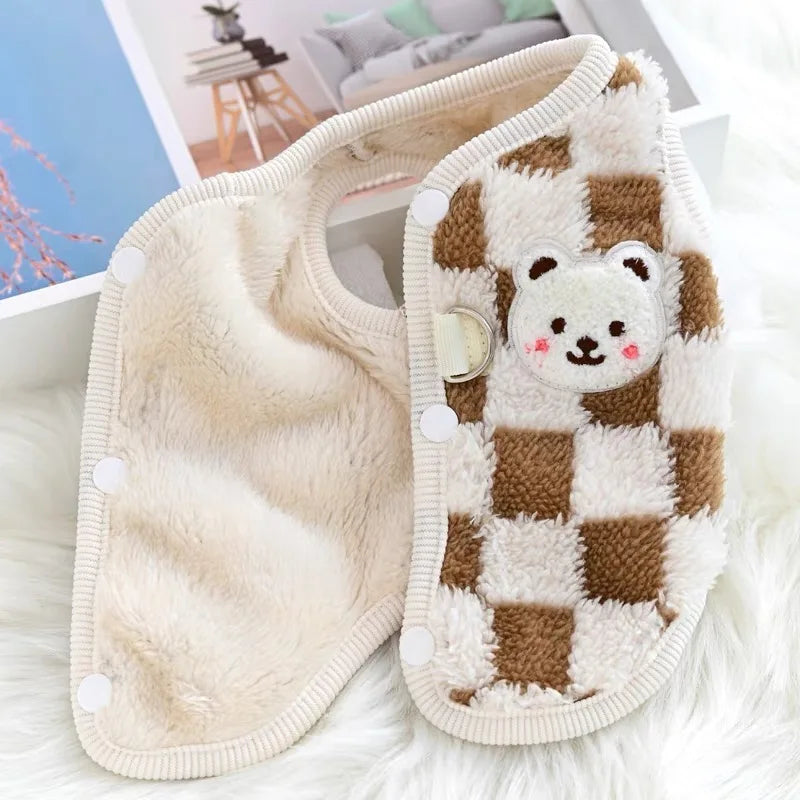 Winter Warm Cat Clothes Sweater with Buckle