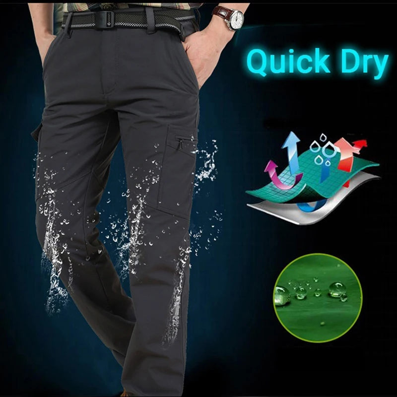 Outdoor Waterproof Tactical Belt Mens Quick Dry Trousers