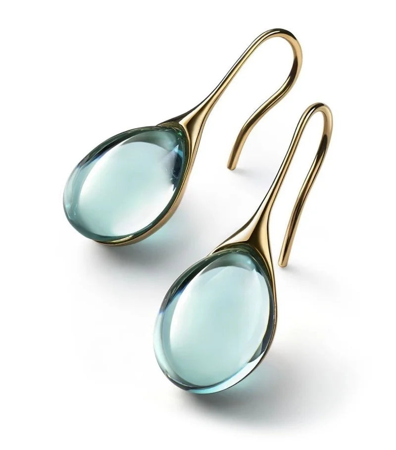 Trendy Women Earrings 4 Colors  Natural Stone