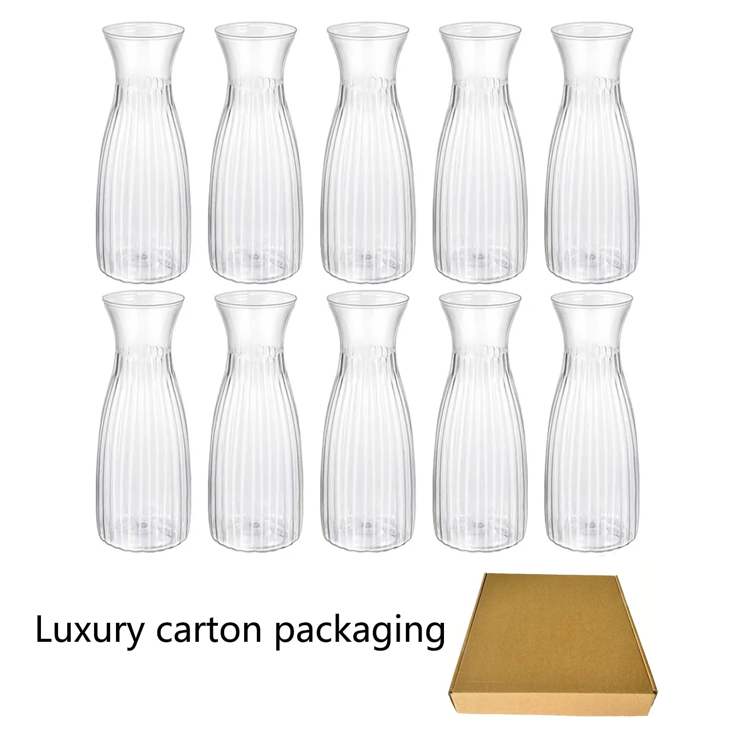 Set of 2 Nordic Modern Hollow Vases – Plastic Decorative Flower Vases for Living Room