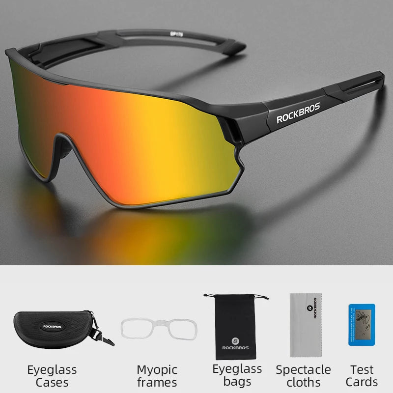 ROCKBROS Polarized Cycling Sunglasses UV400 – Ultralight Large Frame Bike Glasses