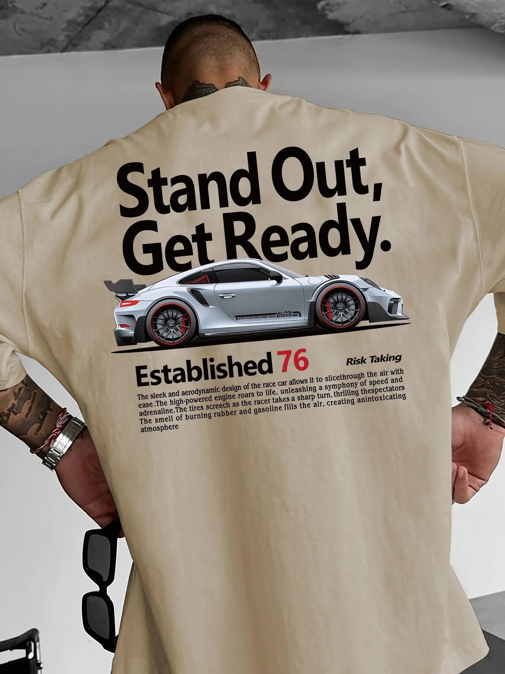 Trendy Racing 100% Cotton Men T-Shirt