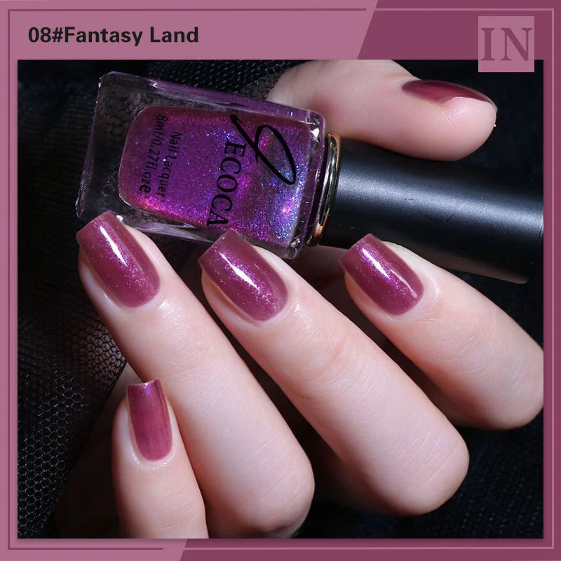 Laser Glitter Nail Polish Rainbow 8ml