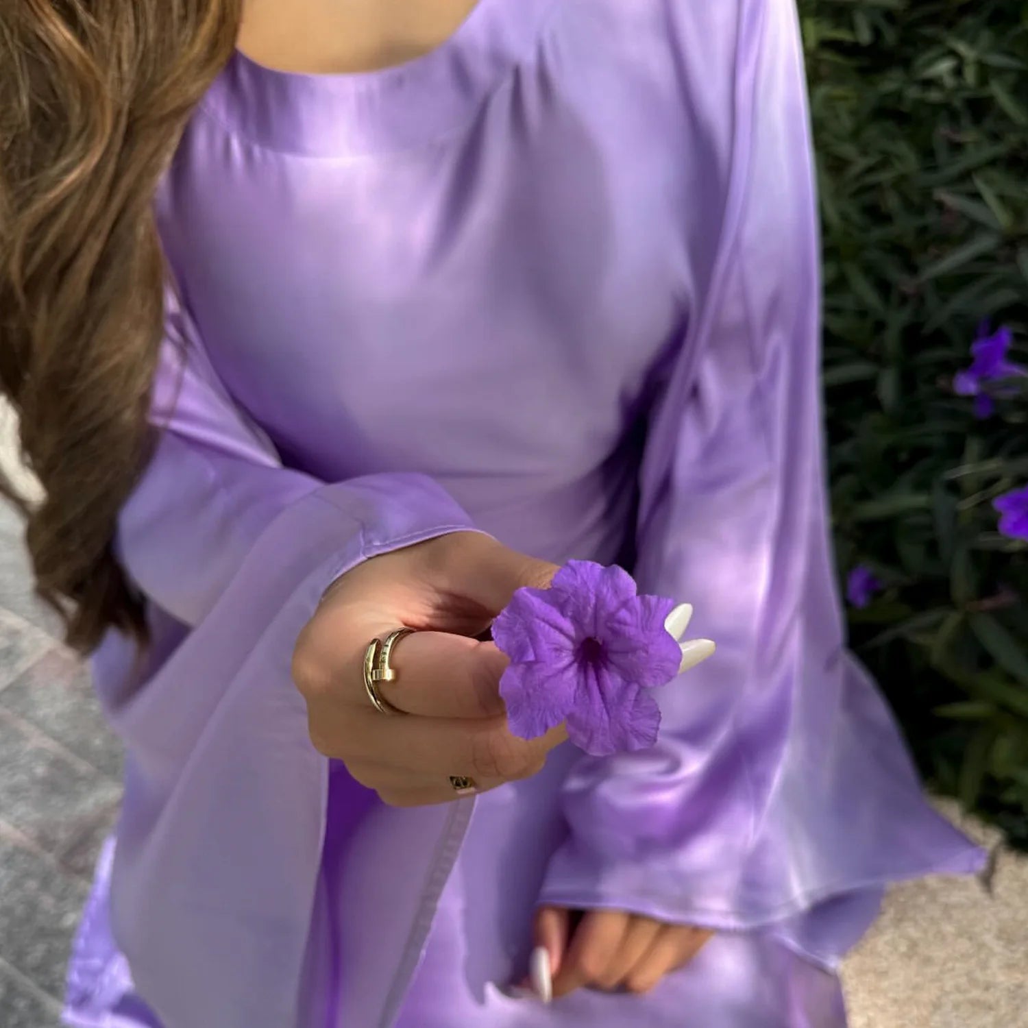 Butterfly Sleeve Satin For Women Kebaya