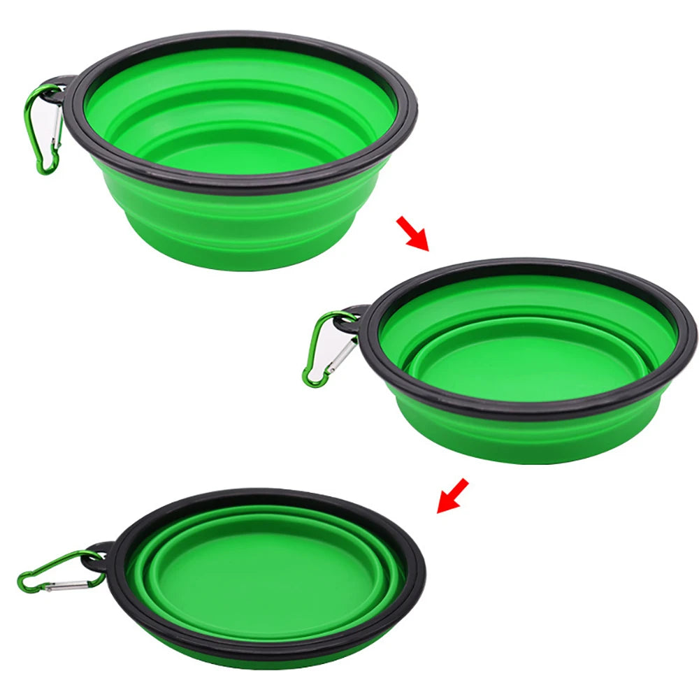 Outdoor Portable Pet Folding Silicone  Bowl