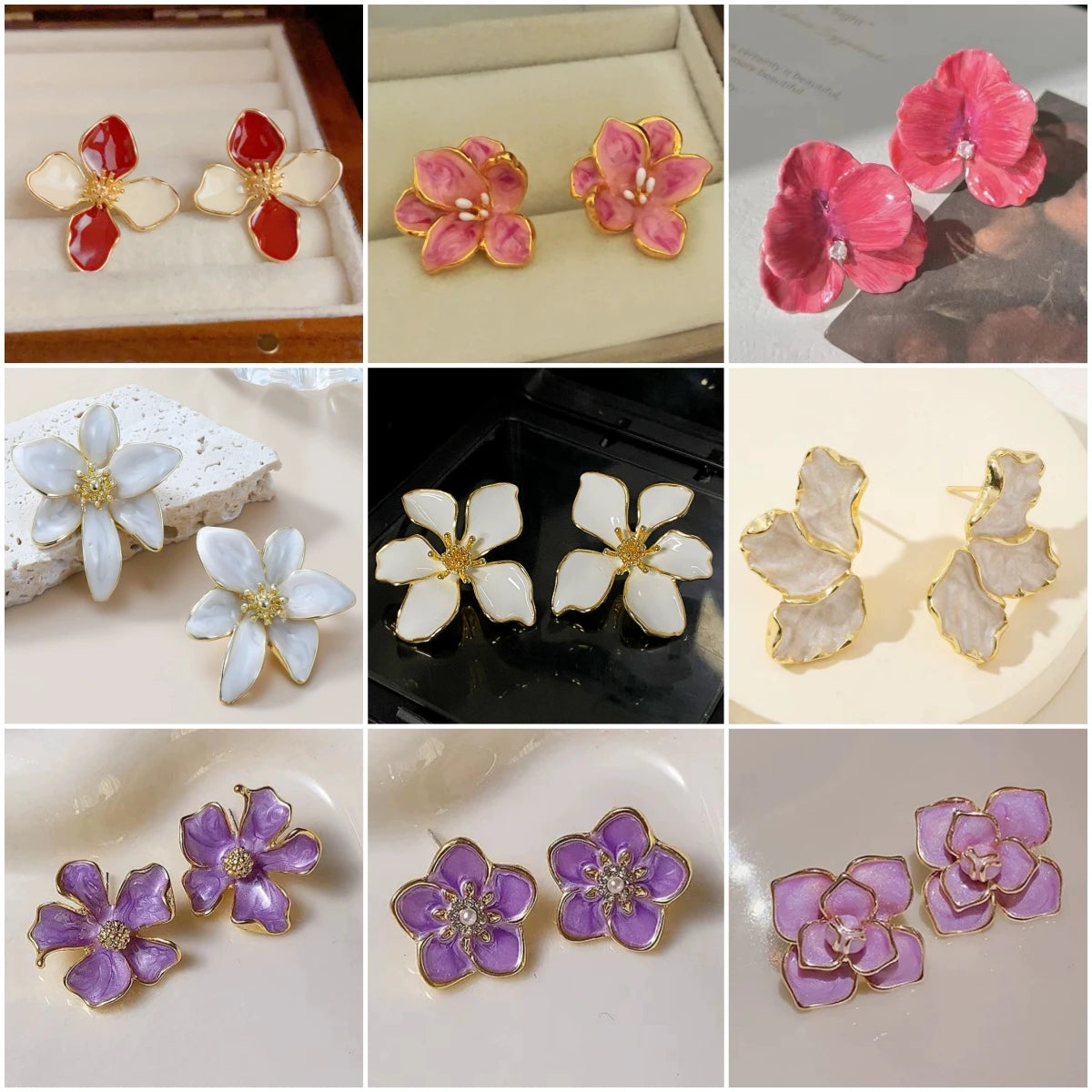 Trendy Women Flower Elegant Earrings