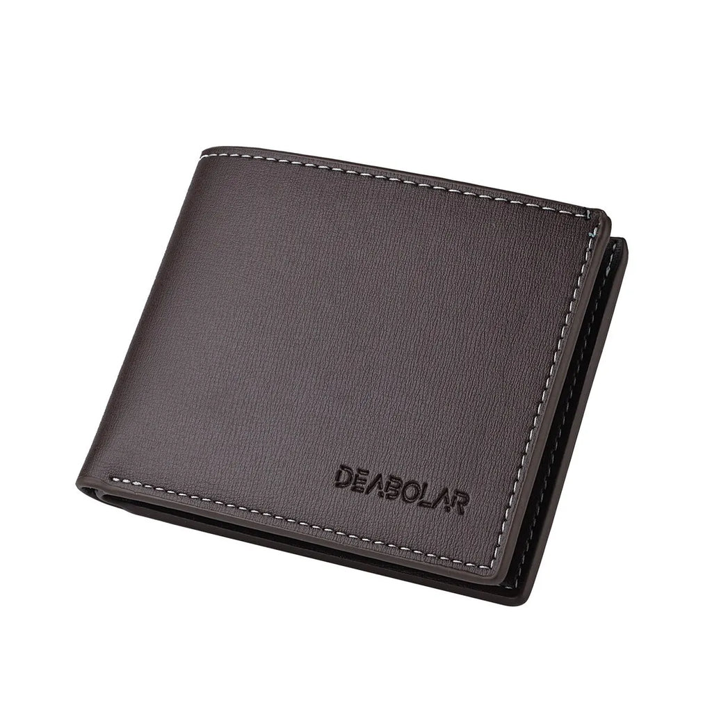 Pu Leather Men's Wallet Thin Folding Style