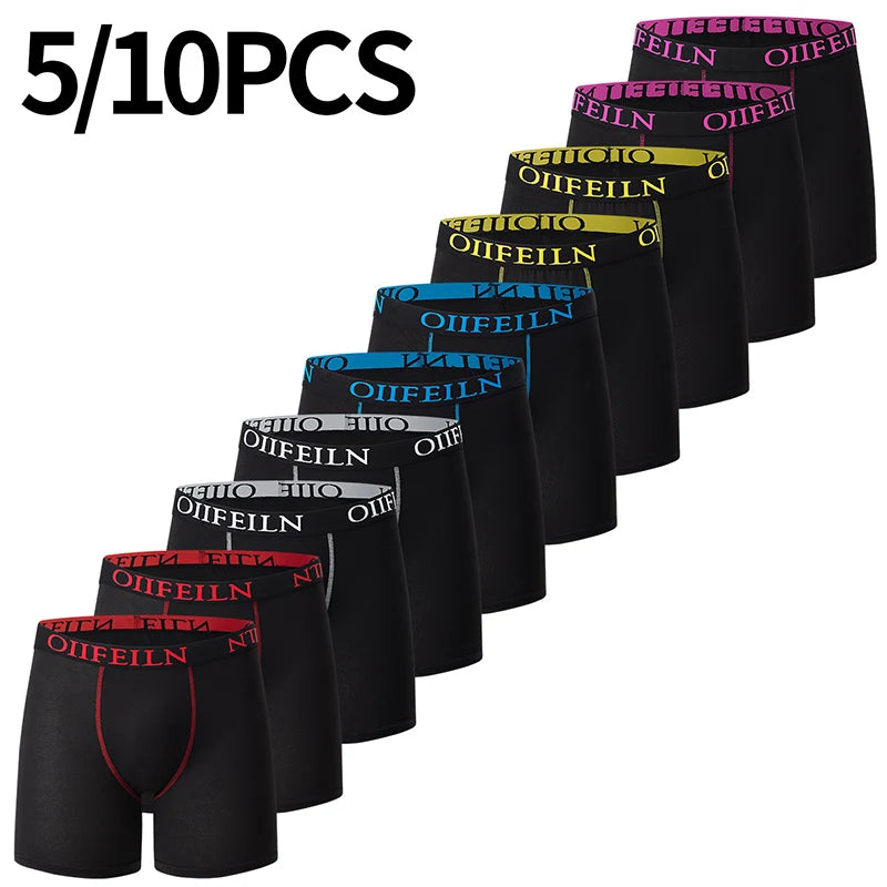 4/5/10 Pcs Fashionable Men's Long Underwear Casual