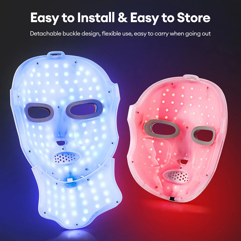 7 Colors LED Lifting Rechargeable Face Neck Mask