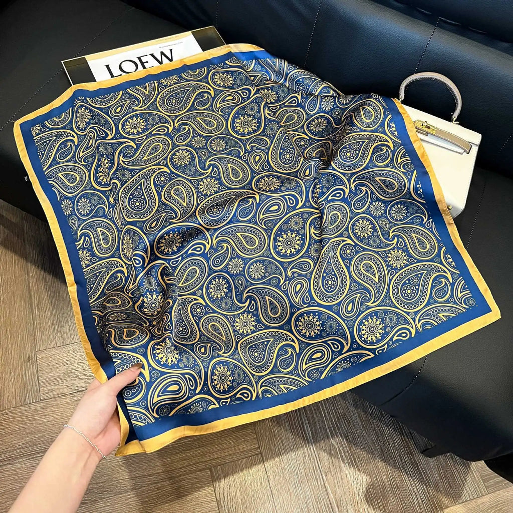 Luxury  Square Scarf Soft Satin For Women
