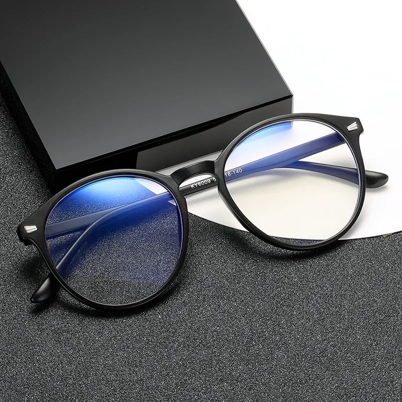 Photochromic Unisex Anti Blue Rays Glasses Round Frame