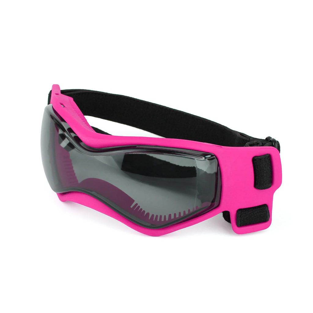 Dog and cat UV-protection goggles with adjustable straps for small to medium pets.