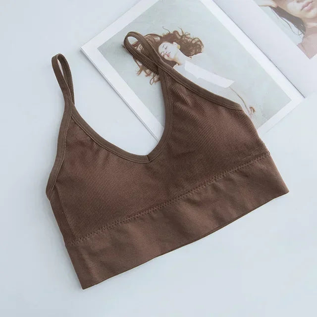 Women’s Cross Strap Push Up Sports Bra – Breathable Gym Crop Top