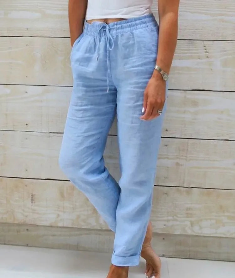 Casual Cotton Linen Woman's Pants
