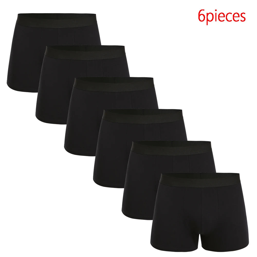 6-Pack Men’s Cotton Boxer Briefs – Luxury Underwear Set
