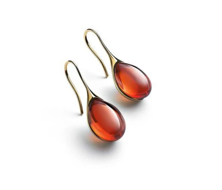 Trendy Women Earrings 4 Colors  Natural Stone