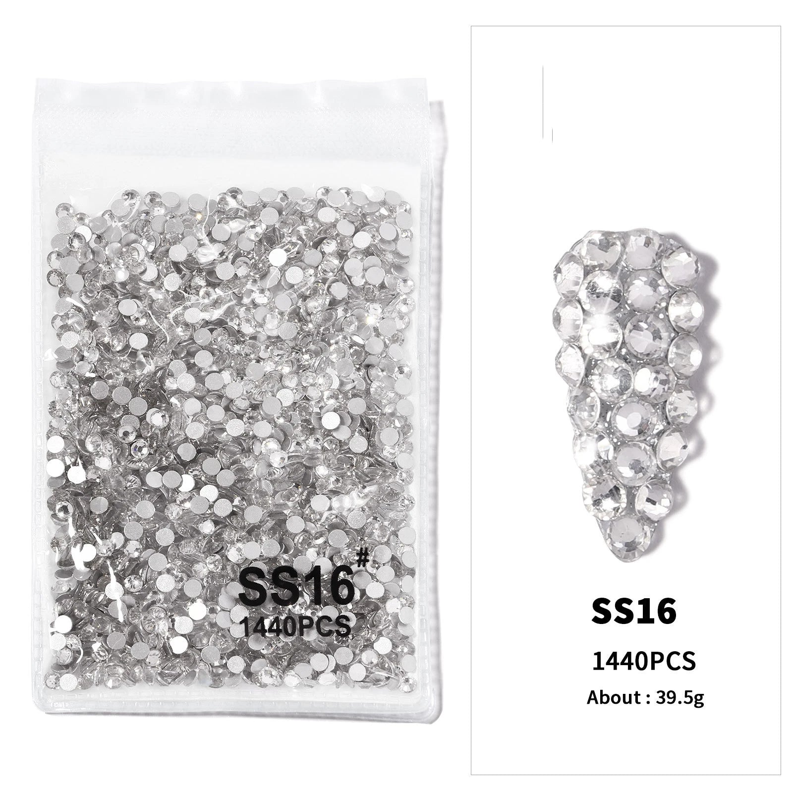 12Gird 3D Glass Crystal Nail Art