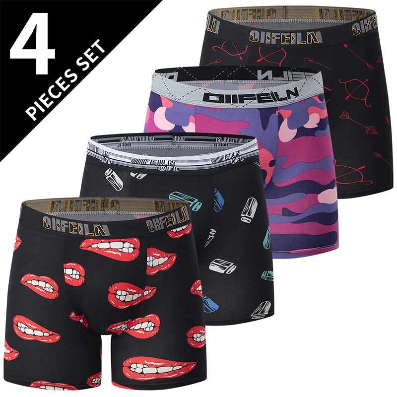 4/5/10 Pcs Fashionable Men's Long Underwear Casual