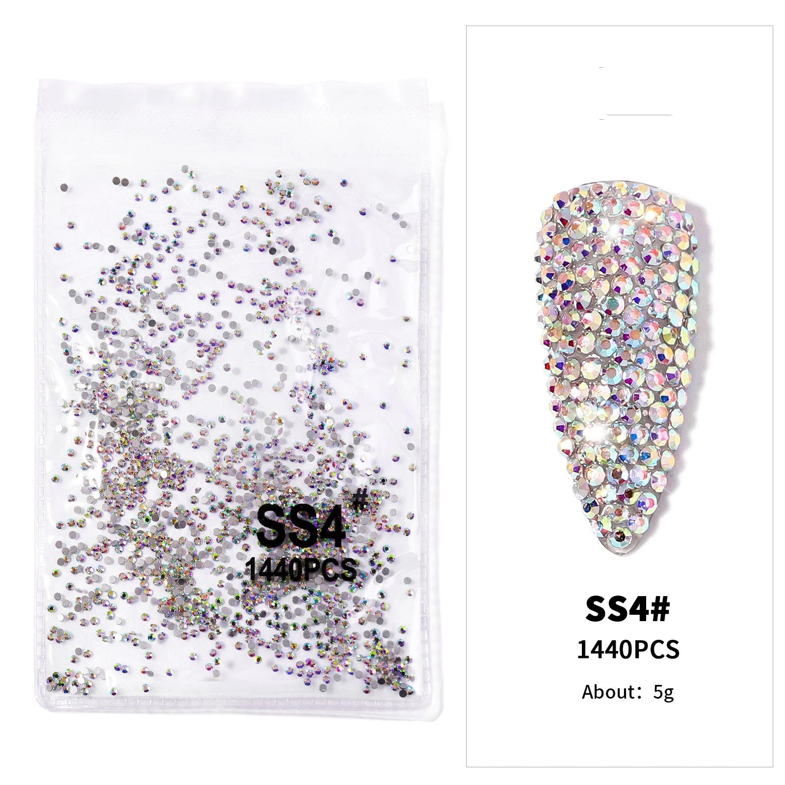 12Gird 3D Glass Crystal Nail Art
