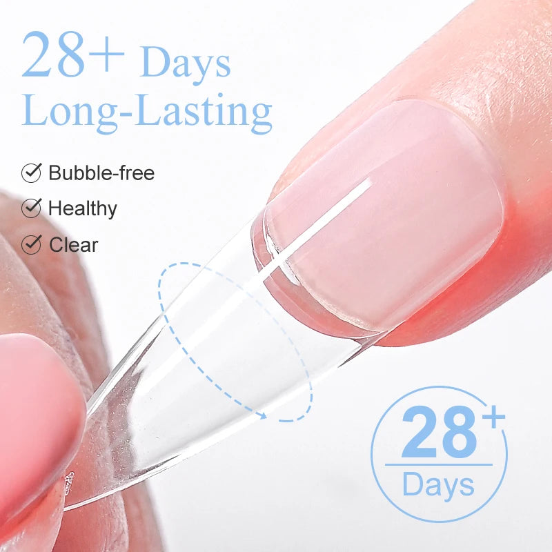MSRUIOO 10ml Clear Solid Nail Tips Gel