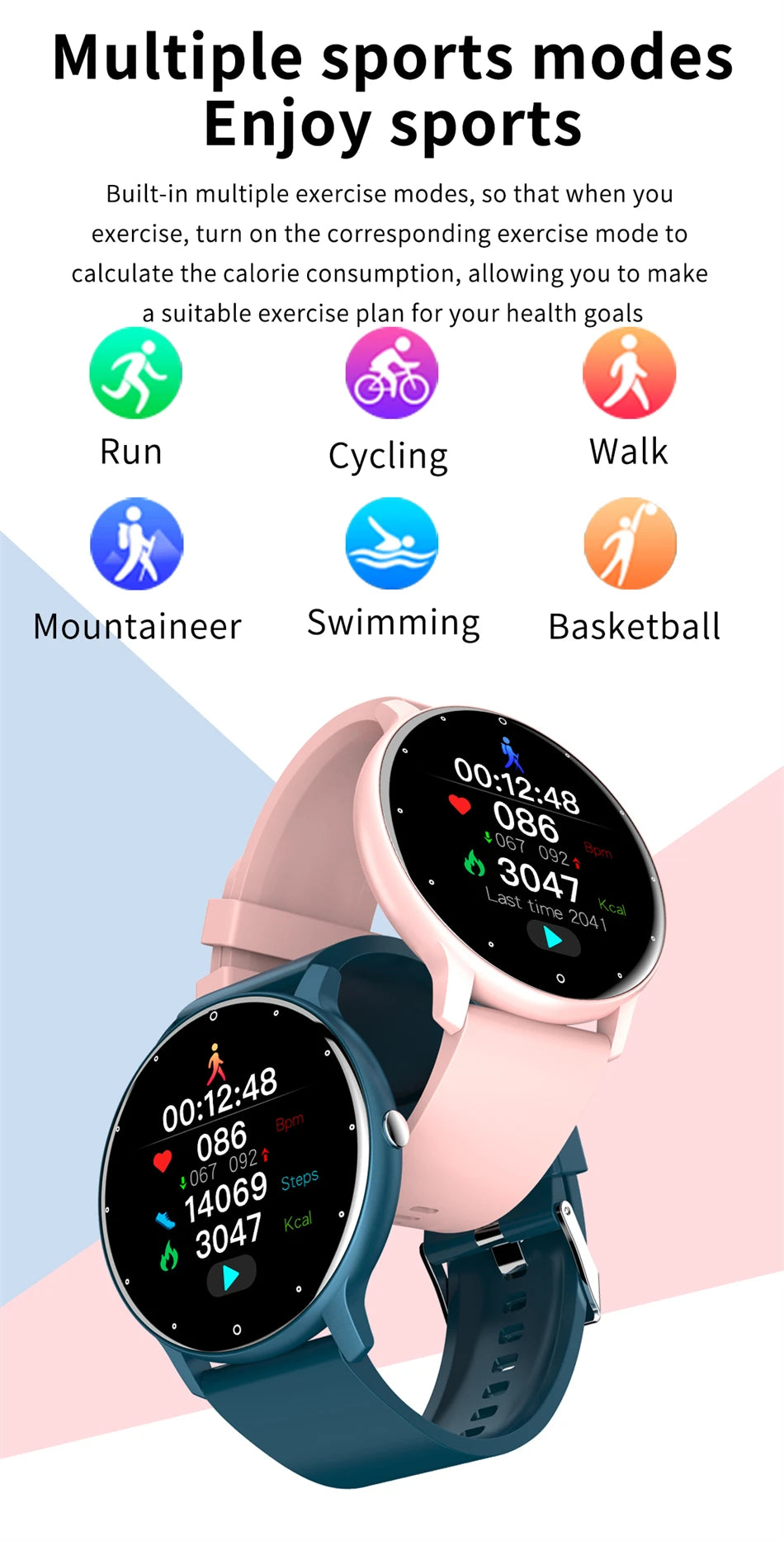 LIGE Smartwatch – Full Touch, Bluetooth Call, Waterproof Fitness Tracker for Android & iOS