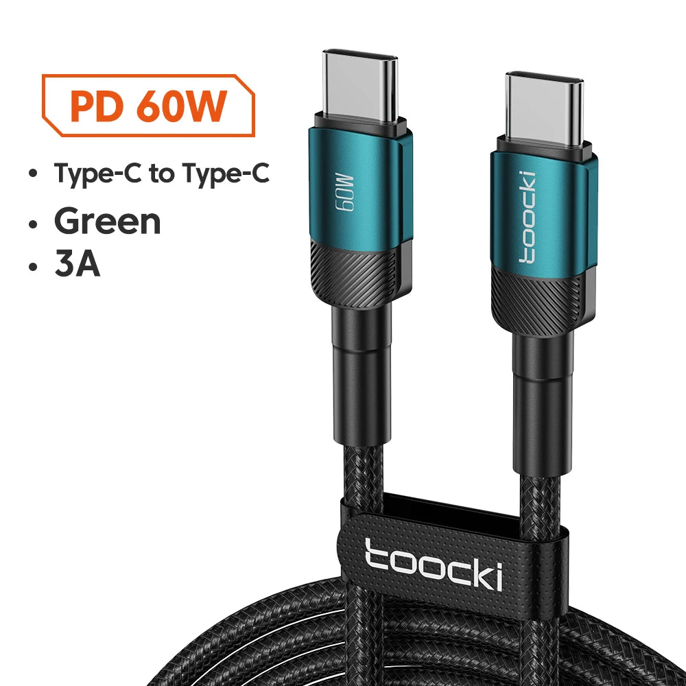 Toocki 100W Type C to USB C Cable PD Quick Charge 4.0
