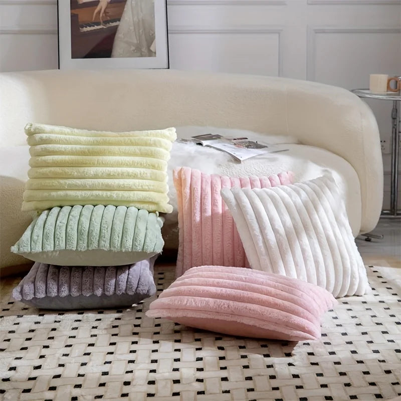 1pc Stripe Corduroy Pillow Case,Creative Home Fabric