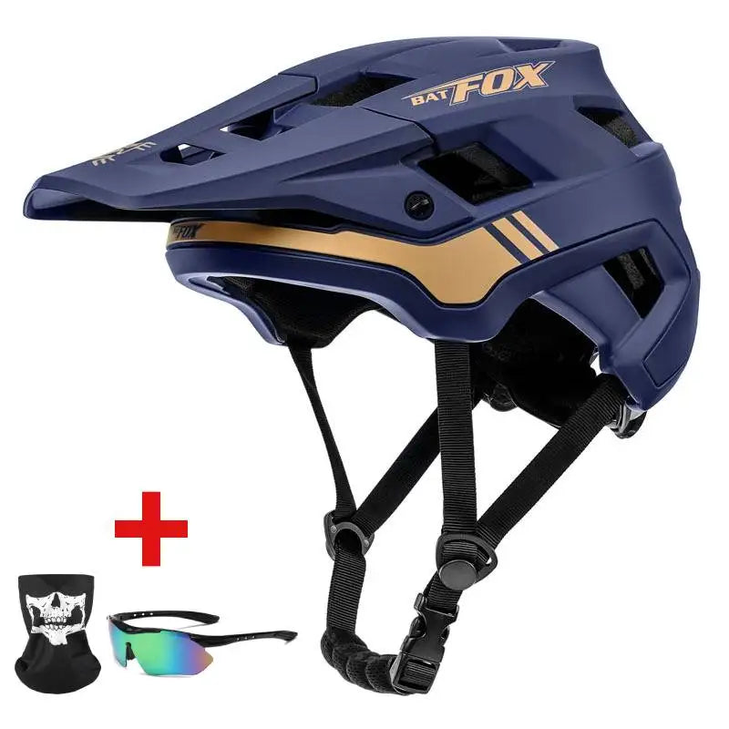 BATFOX Unisex MTB Bike Helmet – Matte Black Cycling Helmet