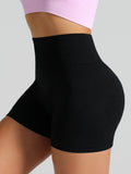 High Waisted Yoga Fitness Running Women's Shorts Tummy Control