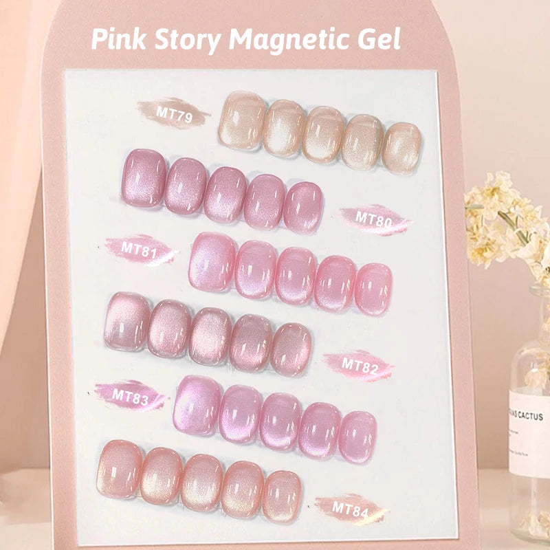 Pink Cat Magnetic Gel Nail Polish Nude