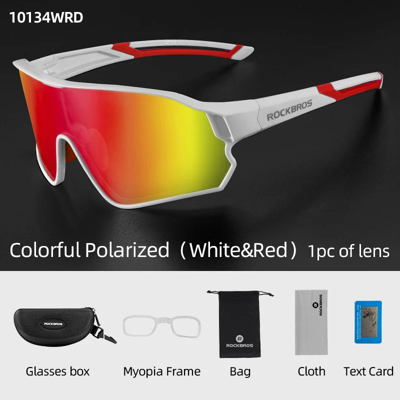 ROCKBROS Polarized Cycling Sunglasses UV400 – Ultralight Large Frame Bike Glasses