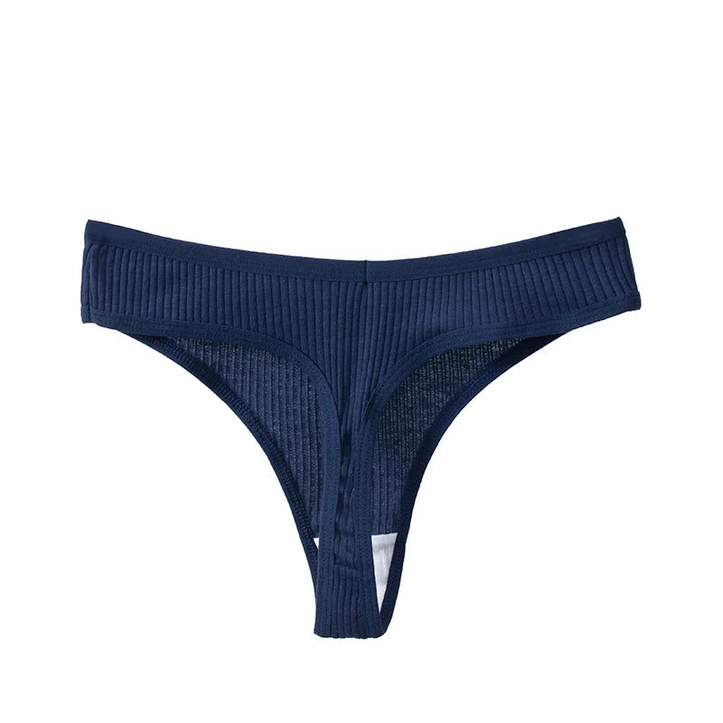 Women’s Cotton Striped Thong Panties – Sexy Cozy Lingerie