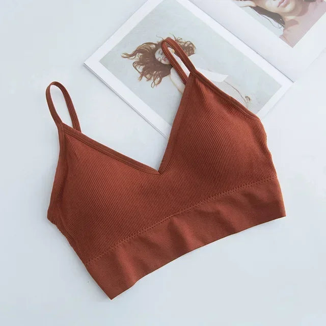 Women’s Cross Strap Push Up Sports Bra – Breathable Gym Crop Top
