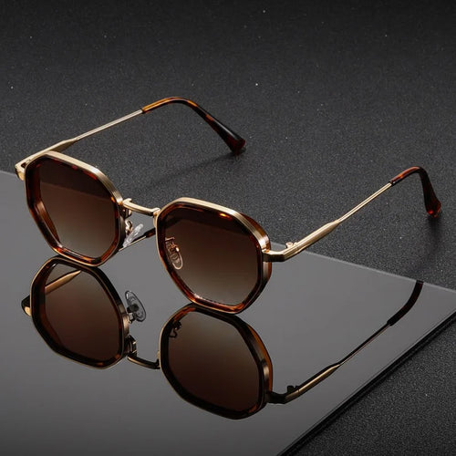 1 Pair Unisex Round Metal Vintage Sunglasses UV400