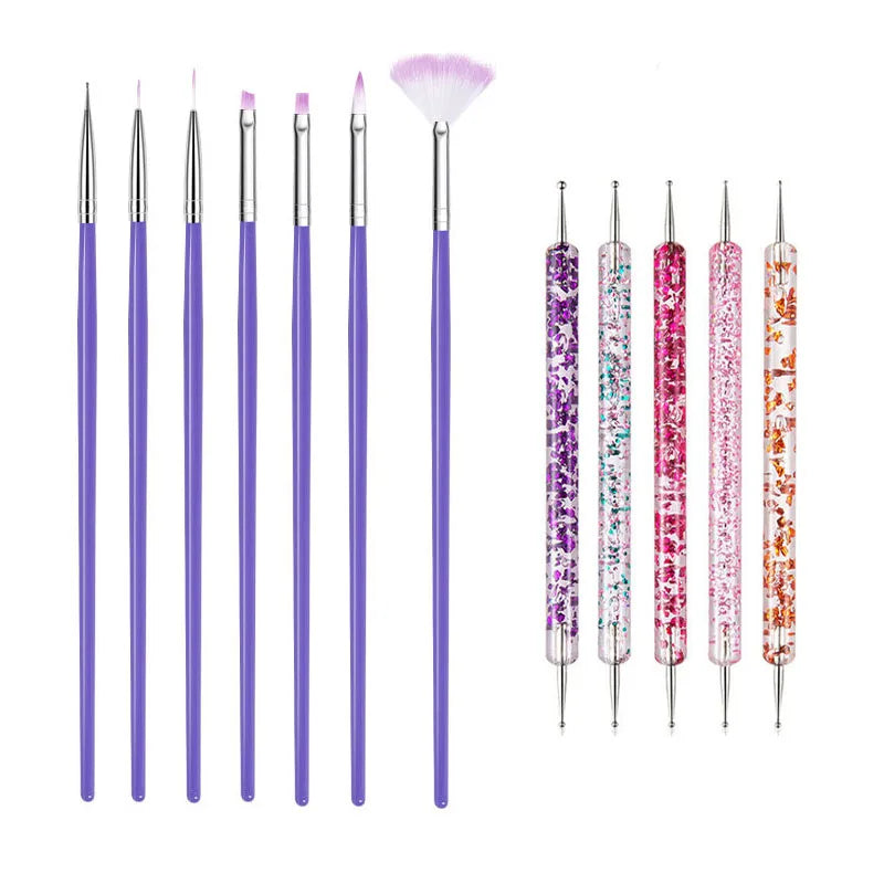 5/20Pcs Nail Art Brush Design Tip Painting Drawing