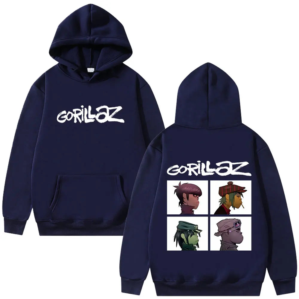 The Gorillaz Rock Band's Men's Hoodies Retro Pullovers