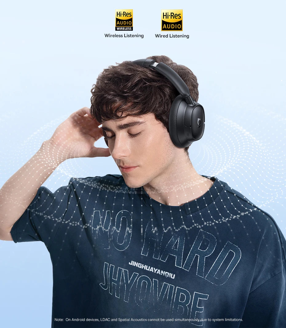 Baseus EH10 NC wireless headphones with adaptive noise canceling, Hi-Res audio, Bluetooth 6.0, and 80-hour battery.