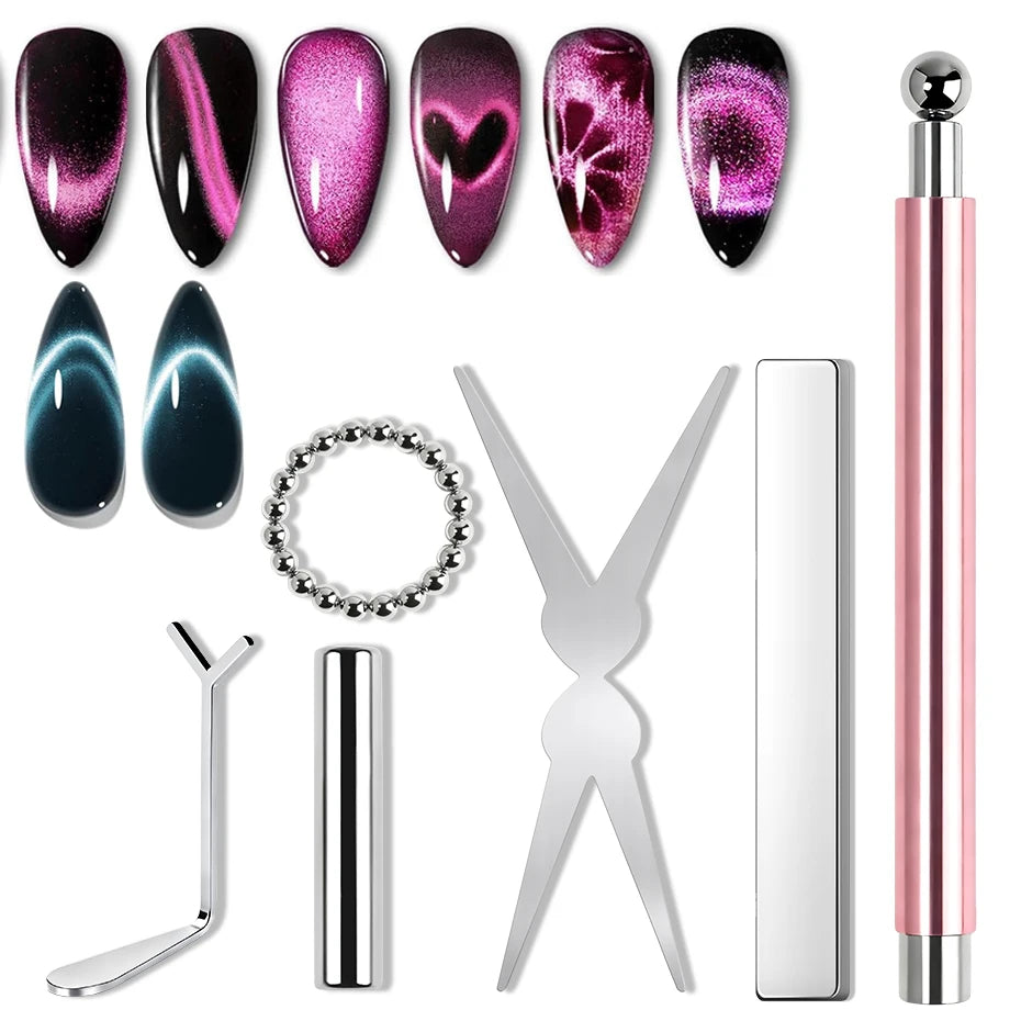 6pcs Cat Eye Nail Magnet Tool Set.