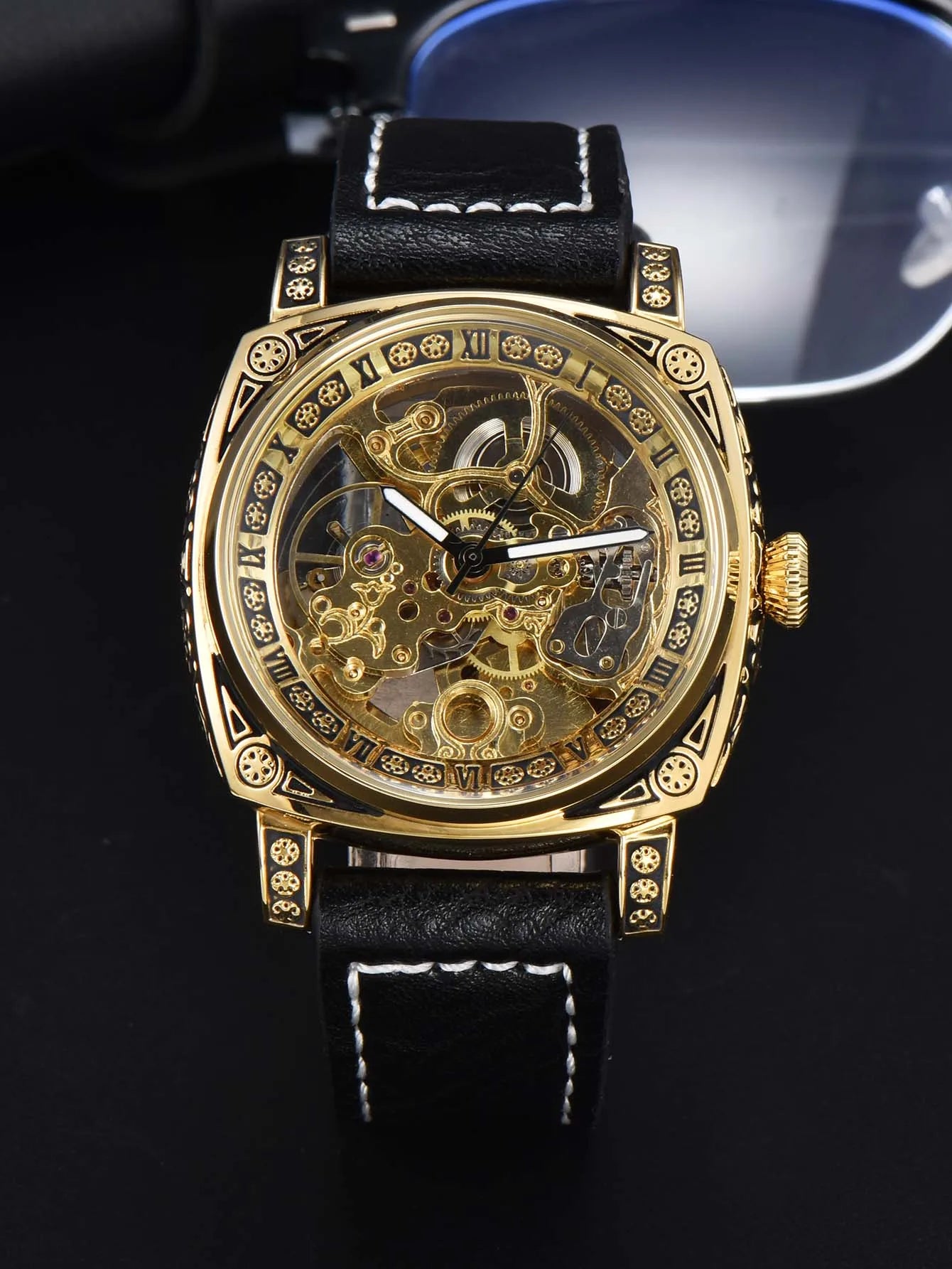 LONGLUX automatic waterproof retro style mens watch