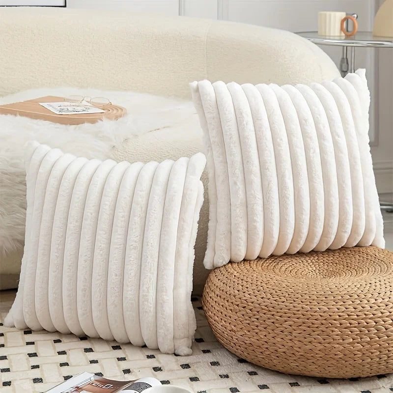 1pc Stripe Corduroy Pillow Case,Creative Home Fabric