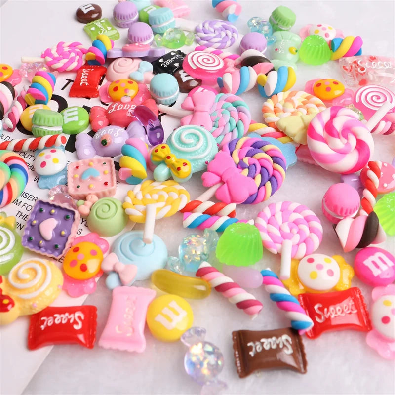 20PCS Multi Shape Kawaii Sweet Candy Nail Art Charms