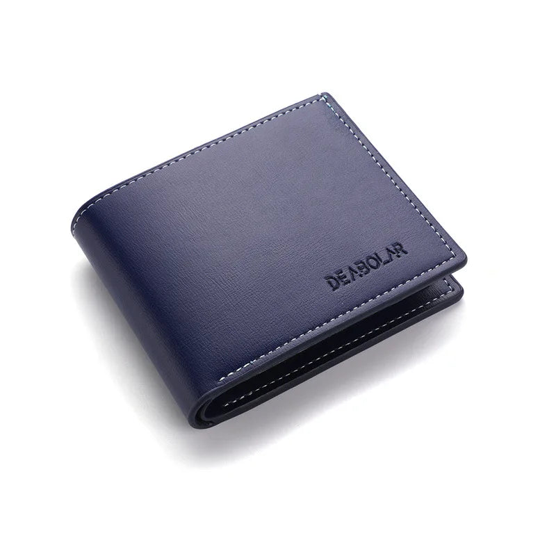 Pu Leather Men's Wallet Thin Folding Style