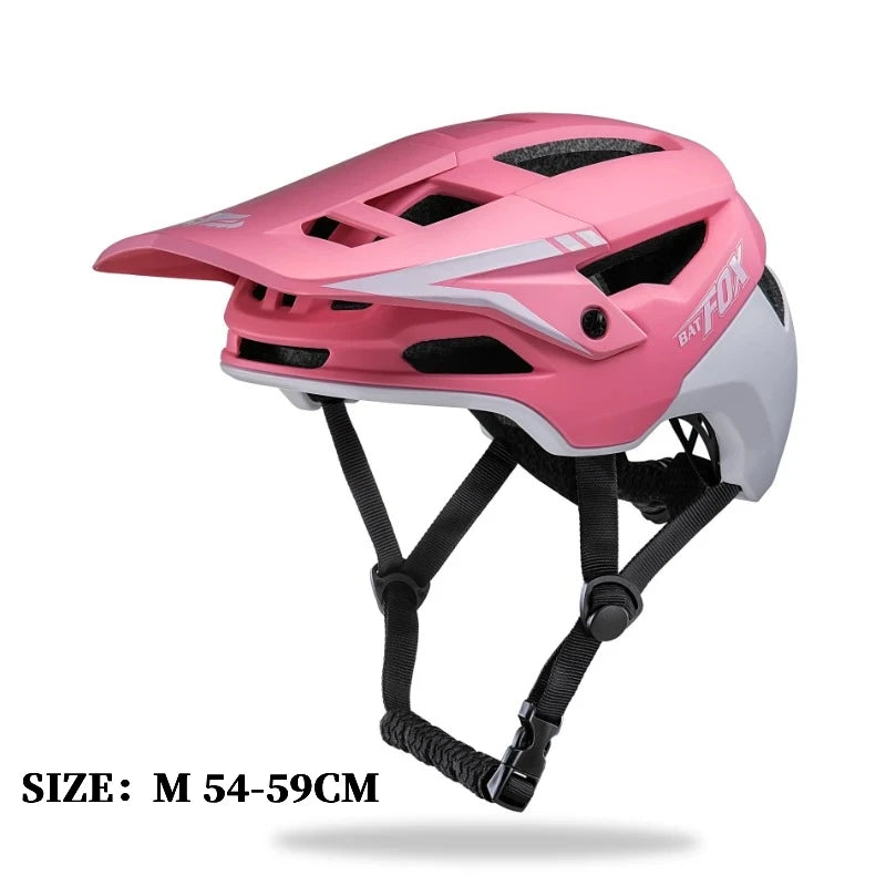 BATFOX Unisex MTB Bike Helmet – Matte Black Cycling Helmet