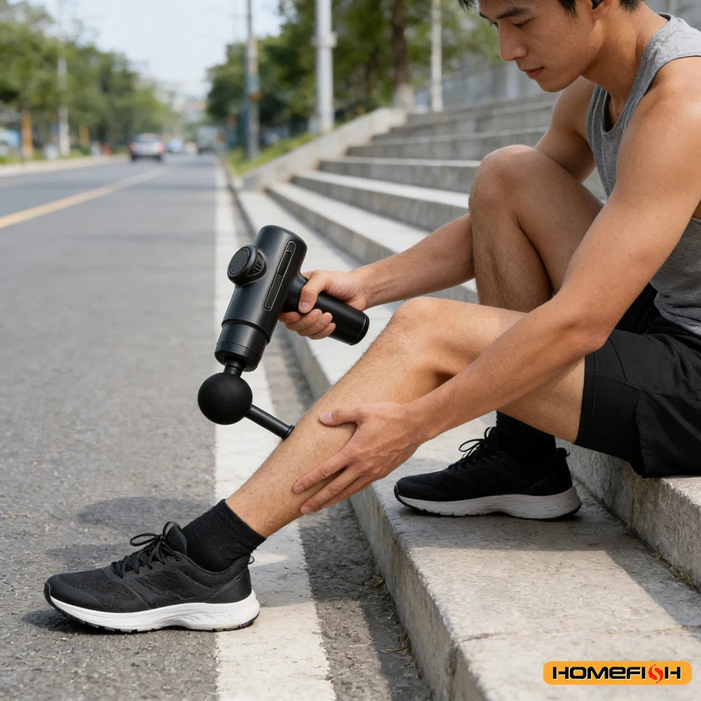 Electric Deep Tissue Massage Gun – 8 Attachments for Full-Body Muscle Relaxation, Sports & Fitness