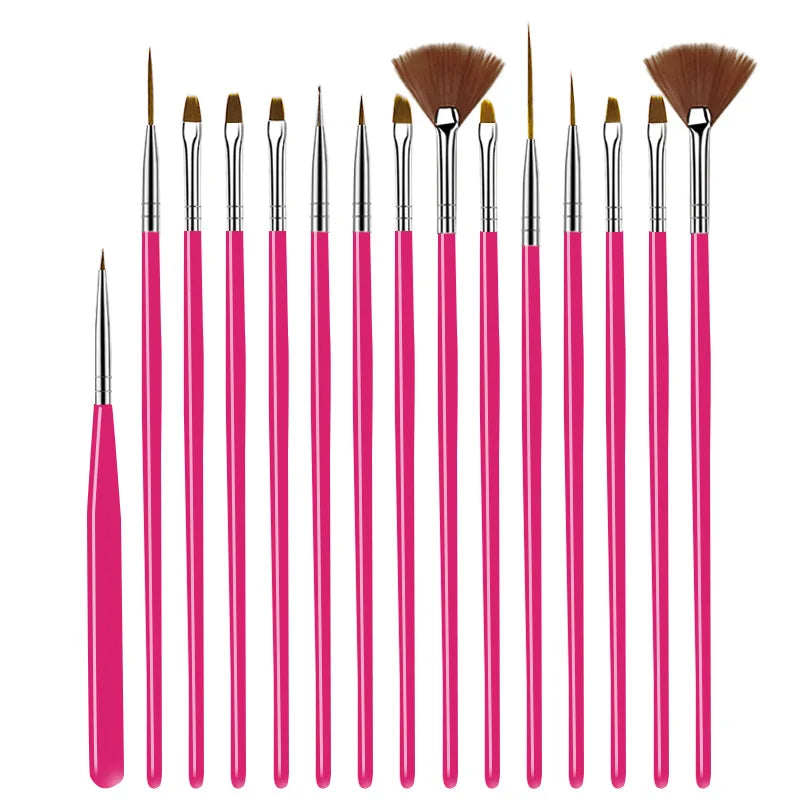 5/20Pcs Nail Art Brush Design Tip Painting Drawing